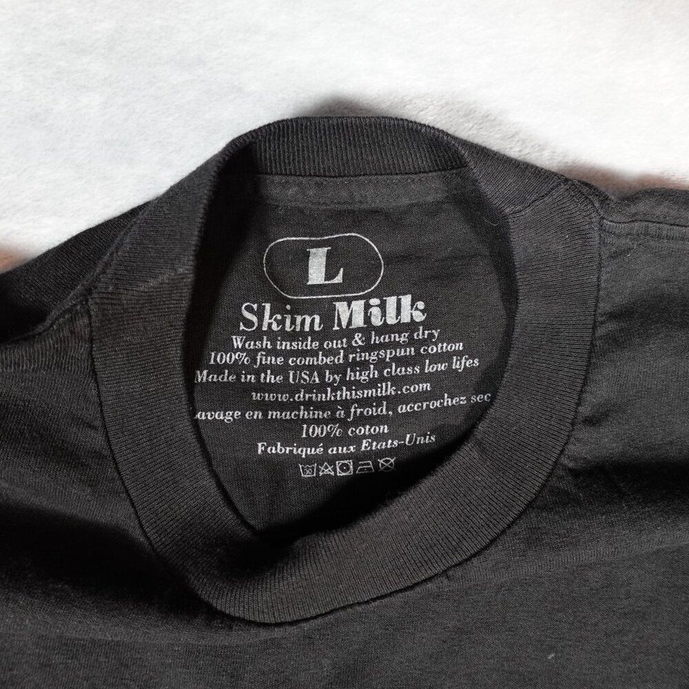 Skim Milk Property Of Any Name T Shirt Mens L Relaxed Fit Made In USA NEW - Picture 5 of 8